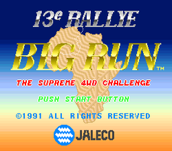 Jaleco Rally: Big Run - The Supreme 4WD Challenge - SNES