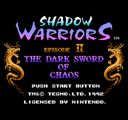 Ninja Gaiden II: The Dark Sword of Chaos - NES