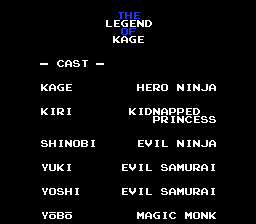 The Legend of Kage - NES