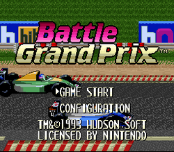 Battle Grand Prix - SNES