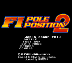 F1 Pole Position 2 - SNES