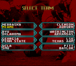 NCAA Football - SNES