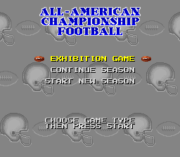 All-American Championship Football - SNES