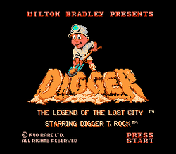Digger T. Rock: Legend of the Lost City - NES