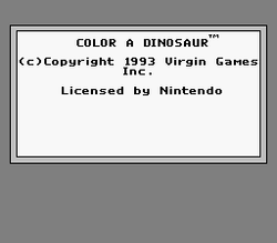 Color a Dinosaur - NES