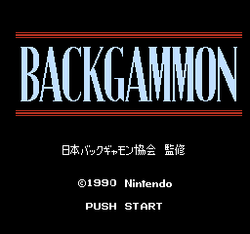 Backgammon - NES