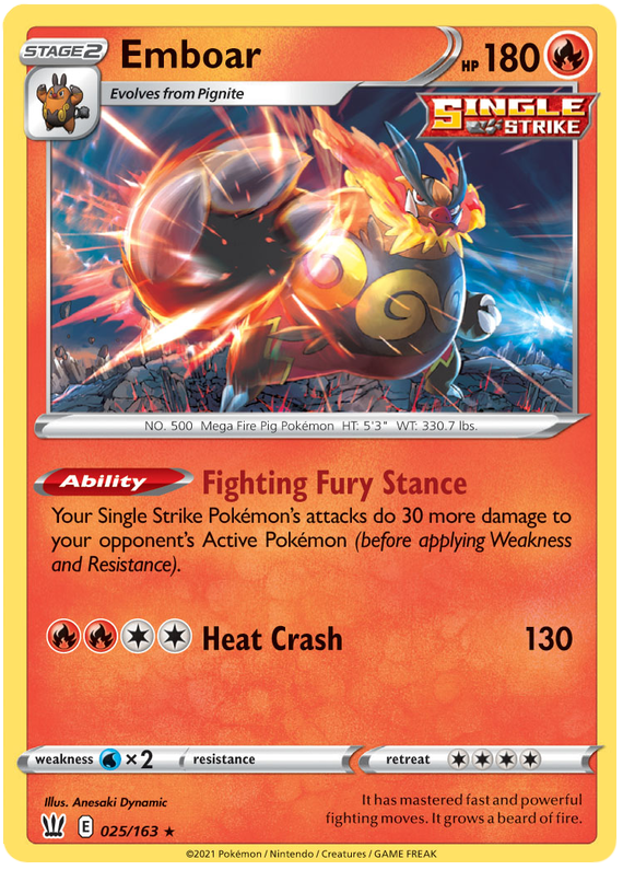 pokemon sword and shield battle styles rare cards Emboar (025/163) [Sword & Shield: Styles] Size:20x Sealed Boxes of 16 Packs (320 Packs Total) Cartas Zendikar and more The new Ghoul coming