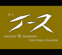 Ys II: Ancient Ys Vanished - The Final Chapter - NES
