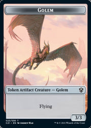 Golem (025) // Thopter Double-Sided Token [Commander 2021 Tokens]