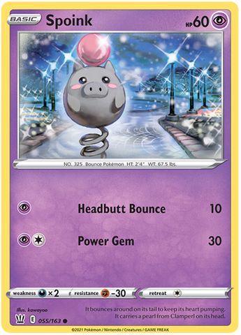 Spoink (055/163) [Sword & Shield: Battle Styles]