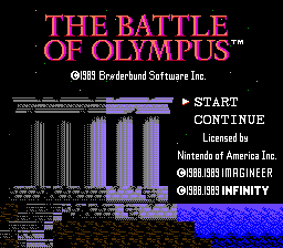 The Battle of Olympus - NES
