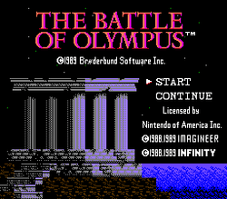 The Battle of Olympus - NES