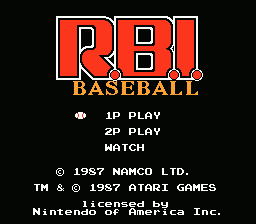R.B.I. Baseball - NES