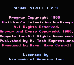 Sesame Street 1 2 3 - NES