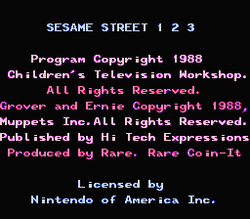 Sesame Street 1 2 3 - NES