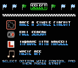 Nigel Mansell's World Championship Racing - NES