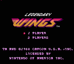 Legendary Wings - NES