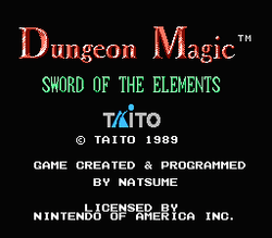 Dungeon Magic: Sword of the Elements - NES