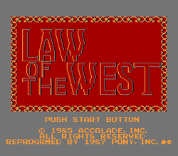 Law of the West - NES
