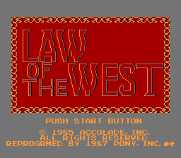 Law of the West - NES