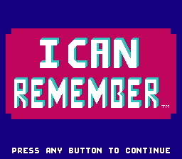 Fisher-Price I Can Remember - NES