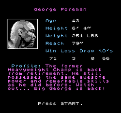George Foreman's KO Boxing - NES