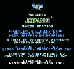 Jeopardy! Junior Edition - NES