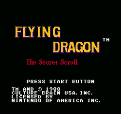 Flying Dragon: The Secret Scroll - NES