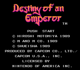 Destiny of an Emperor - NES