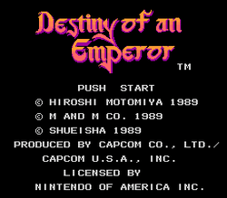 Destiny of an Emperor - NES