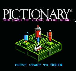 Pictionary: The Game of Video Quick Draw - NES
