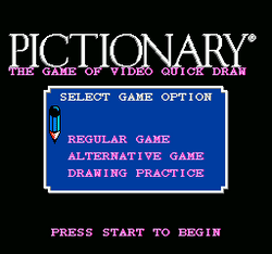 Pictionary: The Game of Video Quick Draw - NES