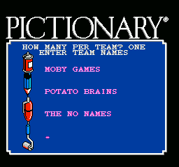 Pictionary: The Game of Video Quick Draw - NES