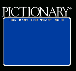 Pictionary: The Game of Video Quick Draw - NES