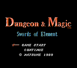 Dungeon Magic: Sword of the Elements - NES