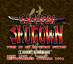 Samurai Shodown - SNES
