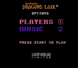 Dragon's Lair - NES