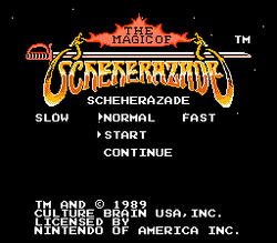 The Magic of Scheherazade - NES