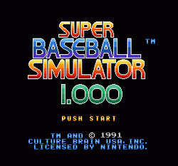 Super Baseball Simulator 1.000 - SNES