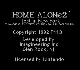 Home Alone 2: Lost in New York - NES