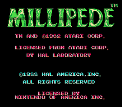 Millipede - NES