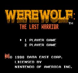 Werewolf: The Last Warrior - NES