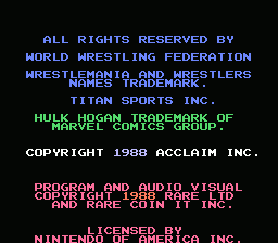 WWF Wrestlemania - NES