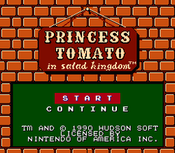 Princess Tomato in the Salad Kingdom - NES