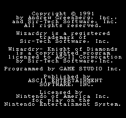 Wizardry: Knight of Diamonds - The Second Scenario - NES