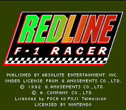 Redline: F1 Racer - SNES
