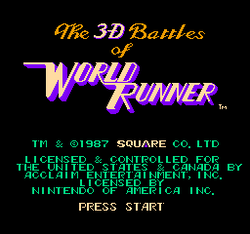 3-D WorldRunner - NES