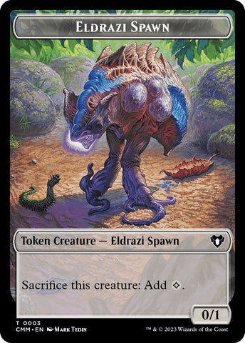 Eldrazi Spawn // Elf Druid Double-Sided Token [Commander Masters Tokens]