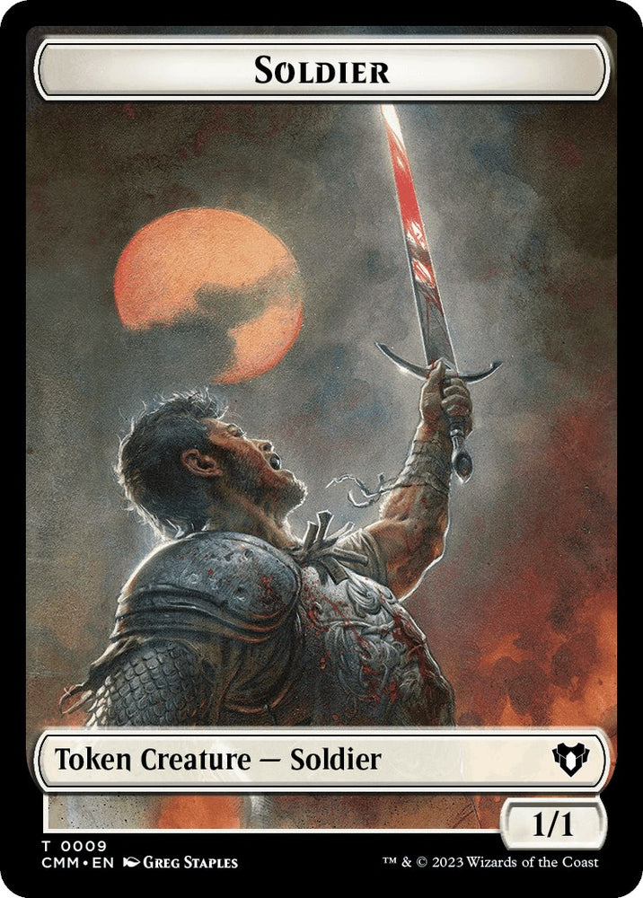 Soldier // Myr Double-Sided Token [Commander Masters Tokens]