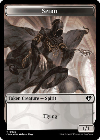 Spirit (0039) // Construct (0041) Double-Sided Token [Commander Masters Tokens]